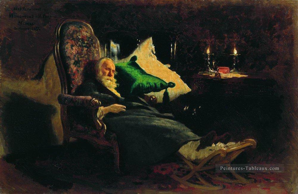 mort de Fedor Chizhov 2 1877 Ilya Repin Peintures à l'huile